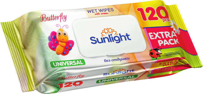 Влажные салфетки Sunlight «Butterfly»