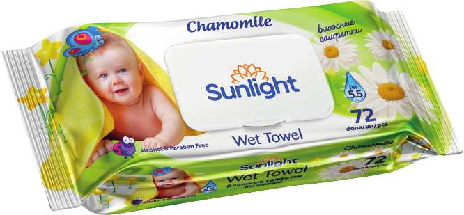 Влажные салфетки Sunlight «Ромашка»