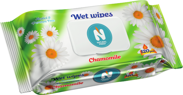 Влажные салфетки Natural Fresh Extra Pack Chamomile 120 шт
