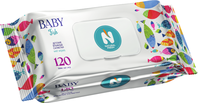 Влажные салфетки Natural Fresh Extra Pack 120 шт