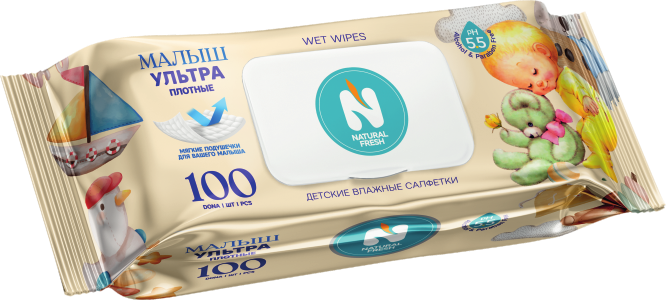 Влажные салфетки Natural Fresh Extra Pack Малыш Ultra 100 шт