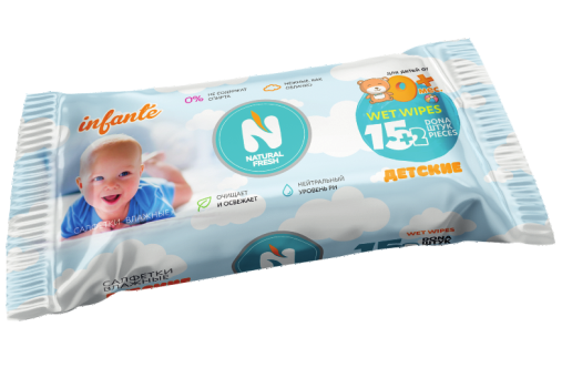 Влажные салфетки Natural Fresh Infante 17 шт