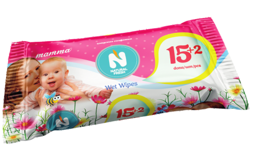 Влажные салфетки Natural Fresh Mamma Red 17 шт