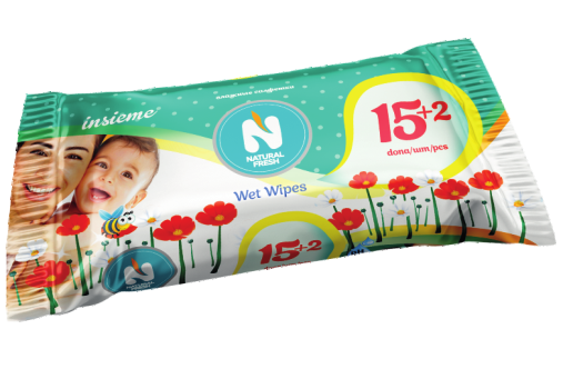 Влажные салфетки Natural Fresh Insieme Green 17 шт