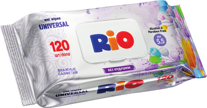 Влажные салфетки Rio Extra Pack Universal 120 шт
