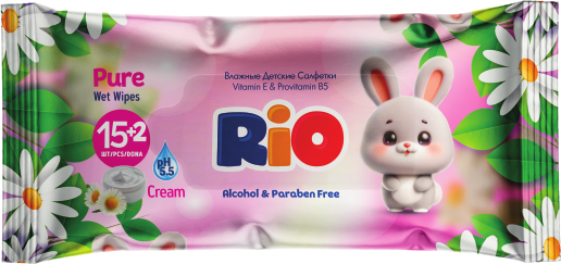 Влажные салфетки Rio «Pure» 17 шт