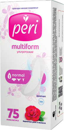 Ежедневные прокладки Peri Multiform Бархатная роза и Мелисса, 75шт